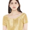 Women Shringaar | Women'S Polyester Solid Short Sleeve Saree Blouse. - Shringaar Gold