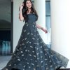 Women Label Shaurya Sanadhya | Women'S Grey Organza Tube Gown Dress - Label Shaurya Sanadhya