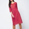 Women Aniyah | Women'S Block Printed Straight Kurta - Aniyah Magenta