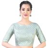 Women Shringaar | Women'S Sky Blue Brocade Blouse By Shringaar- (1Pc Set)