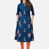 Women Vbuyz | Women'S Blue A-Line Kurta By Vbuyz- (1Pc Set)