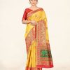 Women Sweet Smile | Women'S Color Stylish Saree With Blouse Set - Sweet Smile Yellow