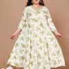 Women Miravan | Women'S Plus Size Printed Pure Cotton Kurta With Palazzo - Miravan Green