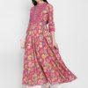 Women Vbuyz | Women'S Printed Anarkali Coral Kurta By Vbuyz- (1Pc Set)