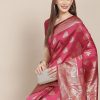 Women Varanga | Women'S Color Banarasi Silk Saree With Blouse - Varanga Pink