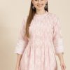 Women Juniper | Women'S Baby Cambric Printed A-Line Tunic - Juniper Pink