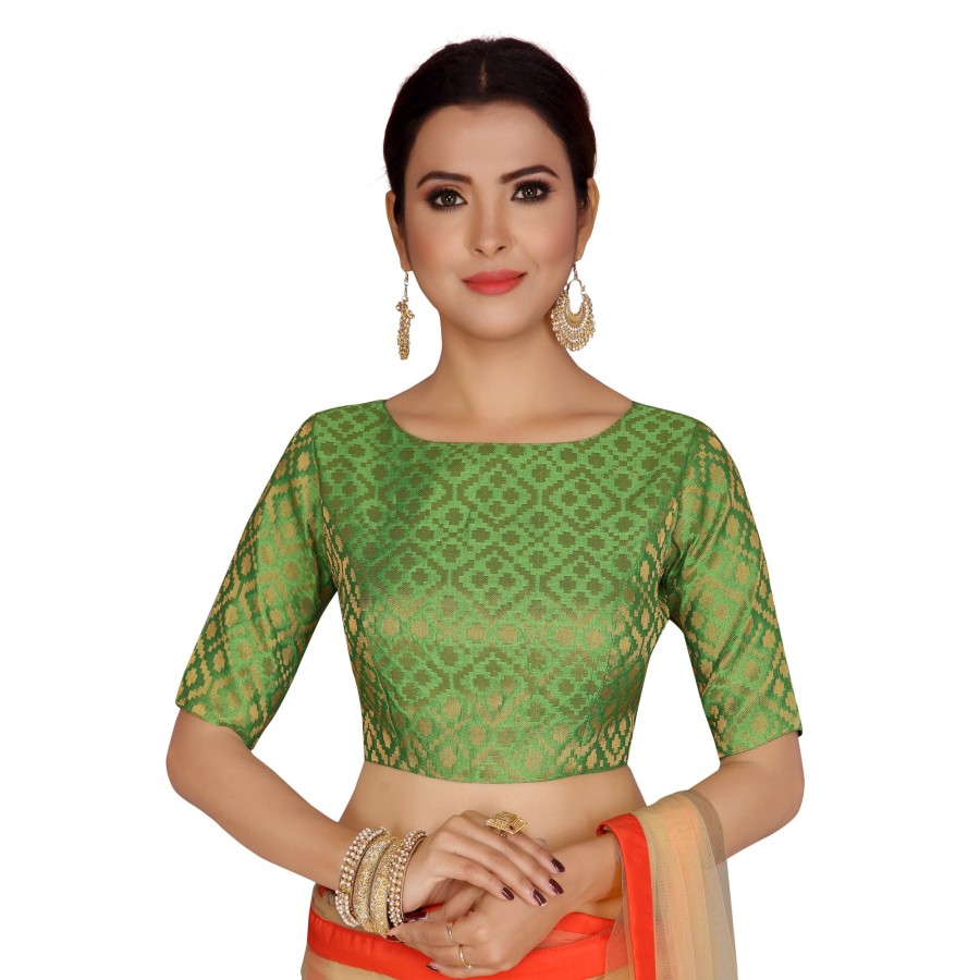 Women Shringaar | Women'S Brocade Saree Blouse By Shringaar- 1 Pc