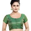 Women Madhu Fashion | Women'S Short Sleeves Banaras Brocade Readymade Saree Blouse - Madhu Fashion