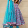 Women Pomcha Jaipur | Women'S Chitra Hand Block Cotton Anarkali Set - Pomcha Jaipur