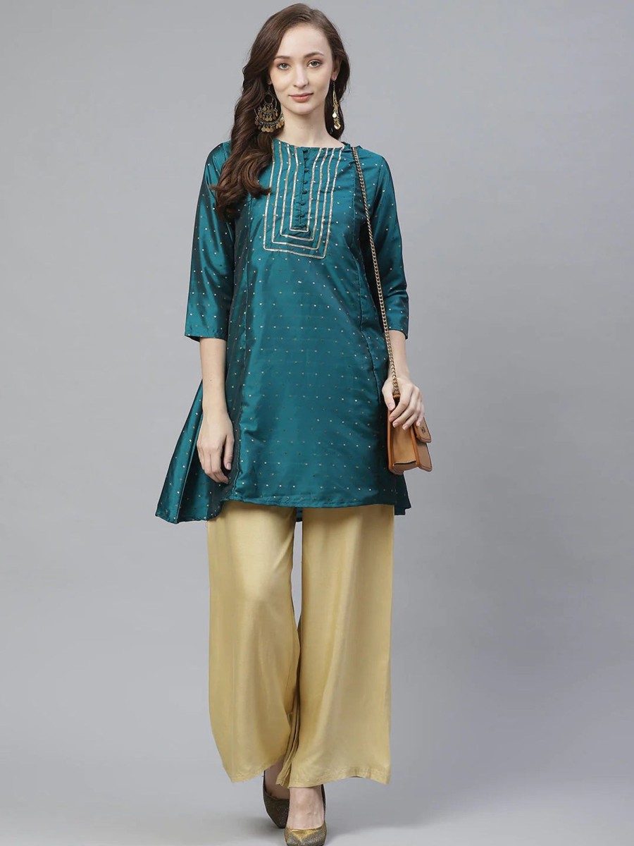 Women Bhama Couture USA | Women'S Couure Ethnic Tunic - Bhama Couture Usa Green