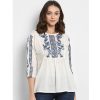 Women Wahe-NOOR | Women'S Off White Embellished A-Line Top2 - Wahe-Noor