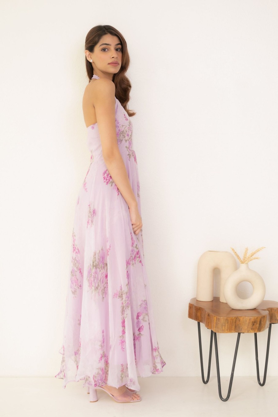 Women SARAS THE LABEL | Women'S Purple Maxi Dress - Saras The Label