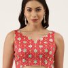 Women Royal Dwells | Women'S Red Sequince Work Pure Silk Blouse - Royal Dwells