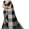 Women Vamika | Women'S Vamika Black Cotton Silk Weaving Saree - Vamika