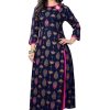 Women Vbuyz | Women'S Blue Color Rayon A-Line Kurta Only - Vbuyz