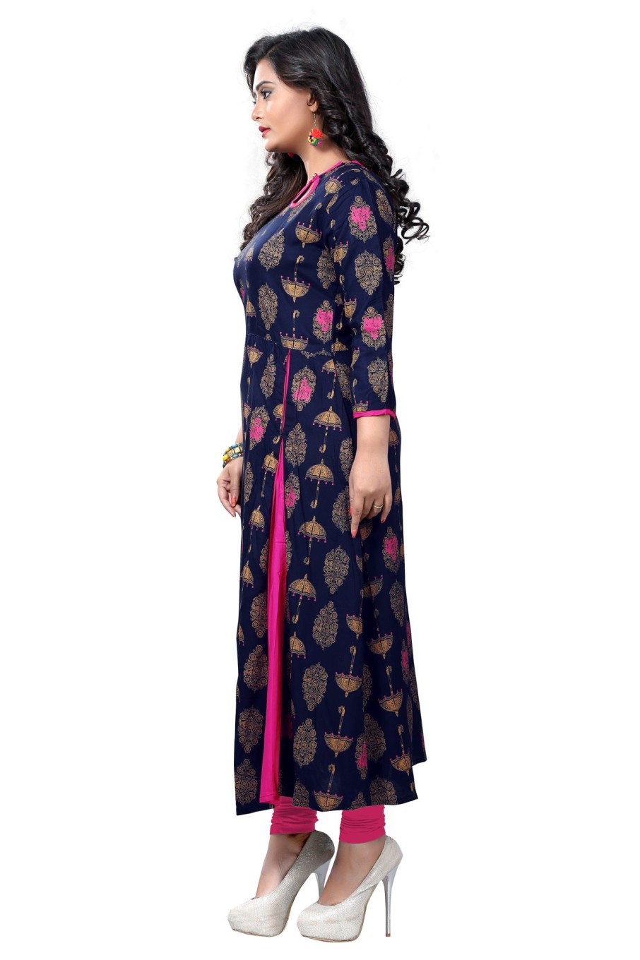 Women Vbuyz | Women'S Blue Color Rayon A-Line Kurta Only - Vbuyz