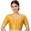 Women Shringaar | Women'S S Polyester Handloom Silk Saree Blouse. - Shringaar Yellow