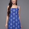 Women Ahalyaa | Women'S Cotton Printed Tunic - Ahalyaa Blue