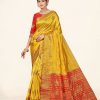 Women Sweet Smile | Women'S Color Stylish Saree With Blouse Set - Sweet Smile Yellow