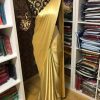 Women Vamika | Women'S Black Golden Satin Designer Saree - Vamika