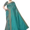 Women Vamika | Women'S Vamika Rama Green Cotton Silk Weaving Saree - Vamika