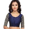 Women Shringaar | Women'S Navy Blue Brocade Blouse By Shringaar- (1Pc Set)