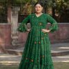 Women SARAS THE LABEL | Women'S Green Bandhani Print Gown - Saras The Label (1 Pc Set)