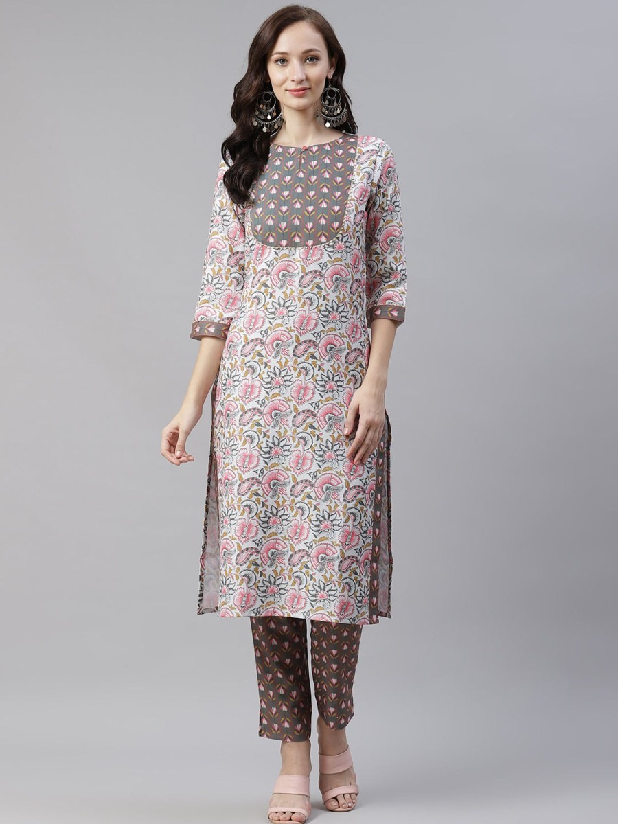 Women Ziyaa | Women'S Multi Color Rayon Kurta By Ziyaa