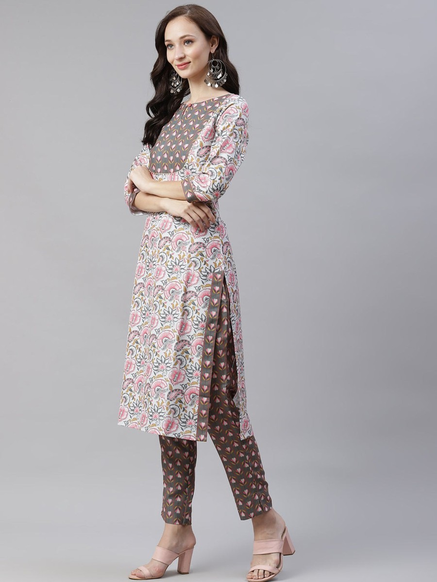 Women Ziyaa | Women'S Multi Color Rayon Kurta By Ziyaa