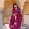 Women Pomcha Jaipur | Women'S Jumari Cotton Booti Anarkali Set - Pomcha Jaipur Maroon