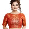 Women Madhu Fashion | Women'S Traditional Benaras Brocade Readymade Stitched Saree Blouse - Madhu Fashion