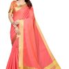 Women Vamika | Women'S Cotton Polyester Silk Weaving Saree - Vamika Peach