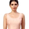 Women Shringaar | Women'S Polyester Sleeveless Saree Blouse. - Shringaar Peach