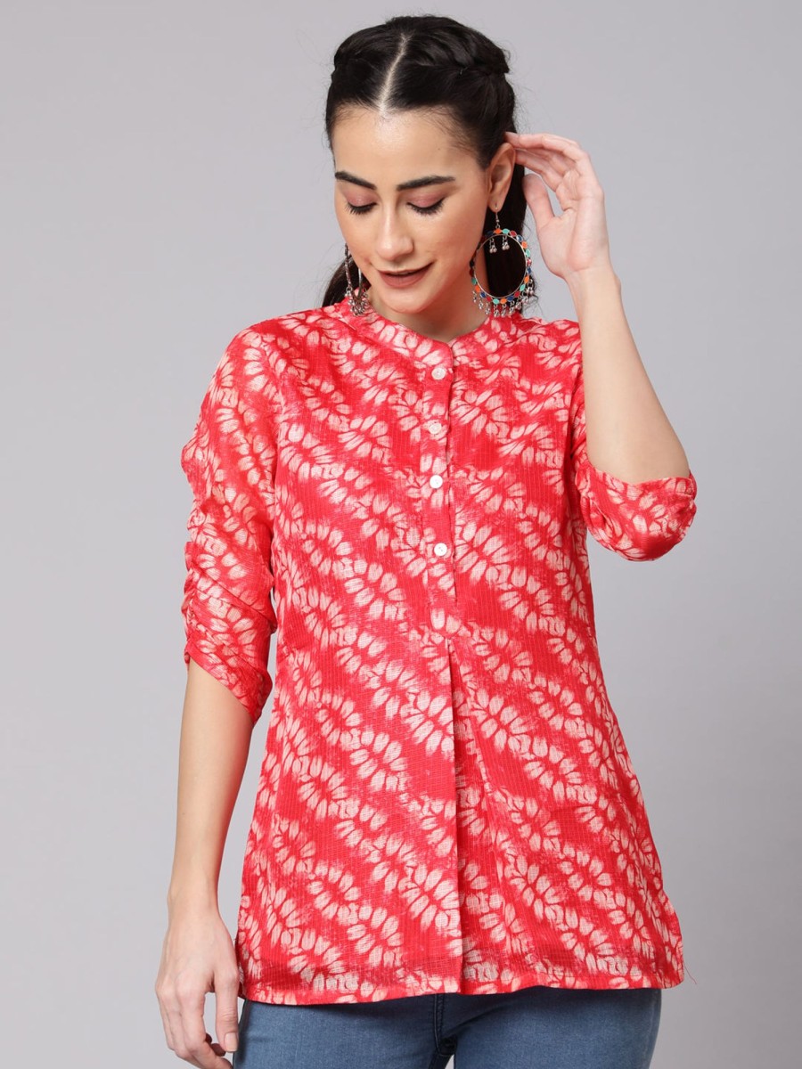 Women AKS | Women'S Geometric Digital Printed Tunic - Aks Red