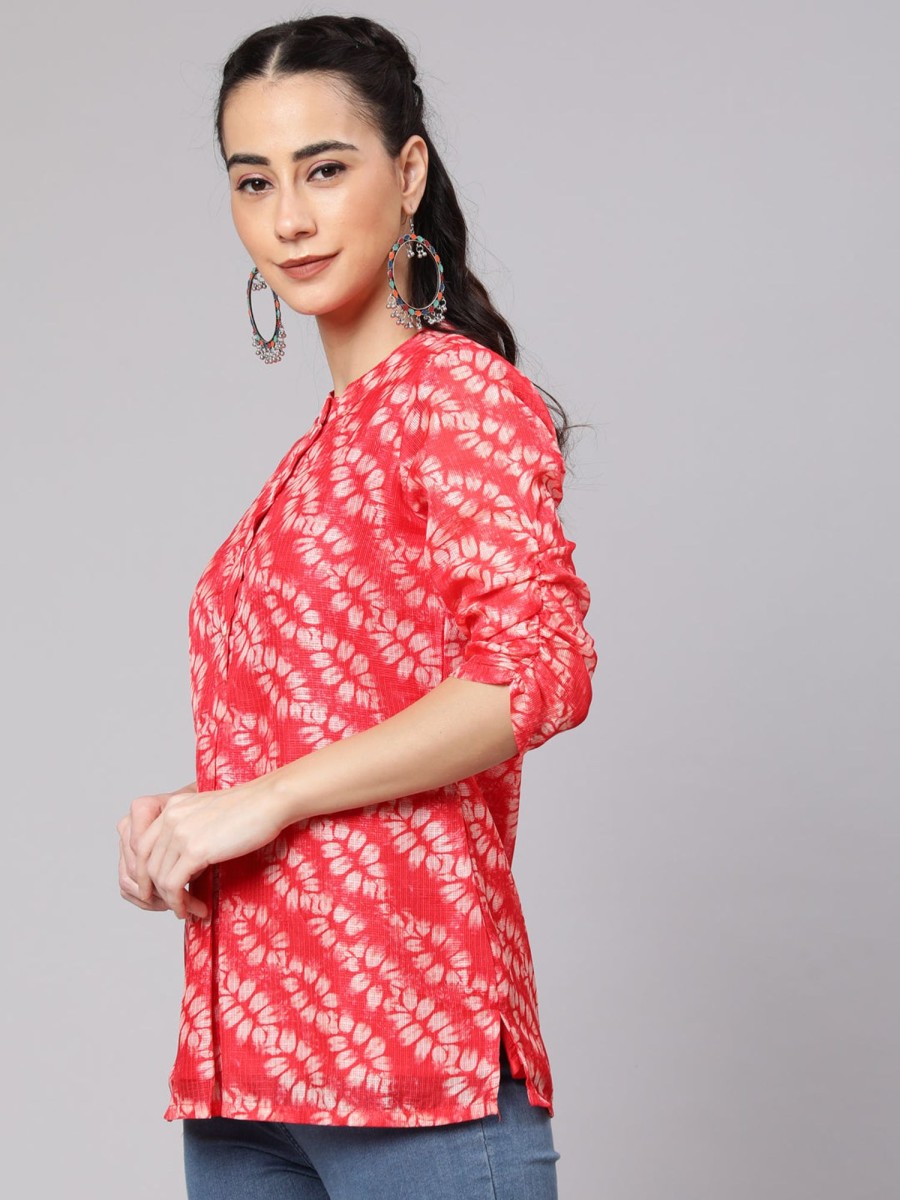 Women AKS | Women'S Geometric Digital Printed Tunic - Aks Red