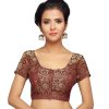 Women Shringaar | Women Maroon Banarasi Brocade Saree Blouse By Shringaar (1Pc)