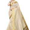 Women Vamika | Women'S Vamika Weaving Cotton Polyester Silk Saree Kerala Tikki - Vamika Cream