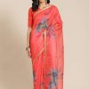 Women Dwija Fashion | Women'S Designer Color Oraganza Saree Collection - Dwija Fashion Red