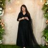 Women Label Shaurya Sanadhya | Women'S Black Thread Work Anarkali Set - Label Shaurya Sanadhya