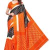 Women Vamika | Women'S Vamika Mustard Kalamkari With Jhalar Khadi Silk Saree Snap Orange - Vamika Multicolor