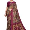 Women Vamika | Women'S Purple Printed Georgette Saree - Vamika