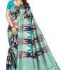 Women Varanga | Women'S Dark ::Green Color Banarasi Silk Saree With Blouse - Varanga Blue