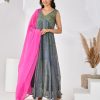 Women RANGPUR | Women'S Pink Bandhani Set-Rangpur Grey