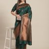 Women Varanga | Women'S Dark Color Banarasi Silk Saree With Blouse - Varanga Green