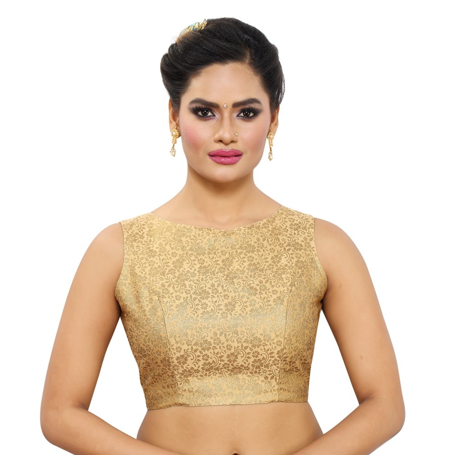 Women Madhu Fashion | Women'S Polyester Sleeveless Blouse - Madhu Fashion Gold