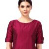 Women Shringaar | Women'S Cotton Half Sleeve Saree Blouse - Shringaar Wine