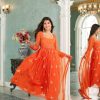 Women Label Shaurya Sanadhya | Women'S Orange Choli Style Anarkali Set - Label Shaurya Sanadhya