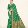 Women Sweet Smile | Women'S Sea Color Stylish Saree With Blouse Set - Sweet Smile Green