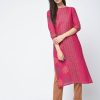 Women Aniyah | Women'S Block Printed Straight Kurta - Aniyah Magenta