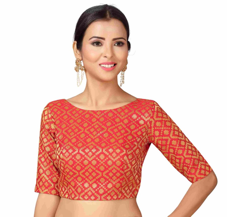 Women Shringaar | Women'S Brocade Saree Blouse By Shringaar- 1 Pc